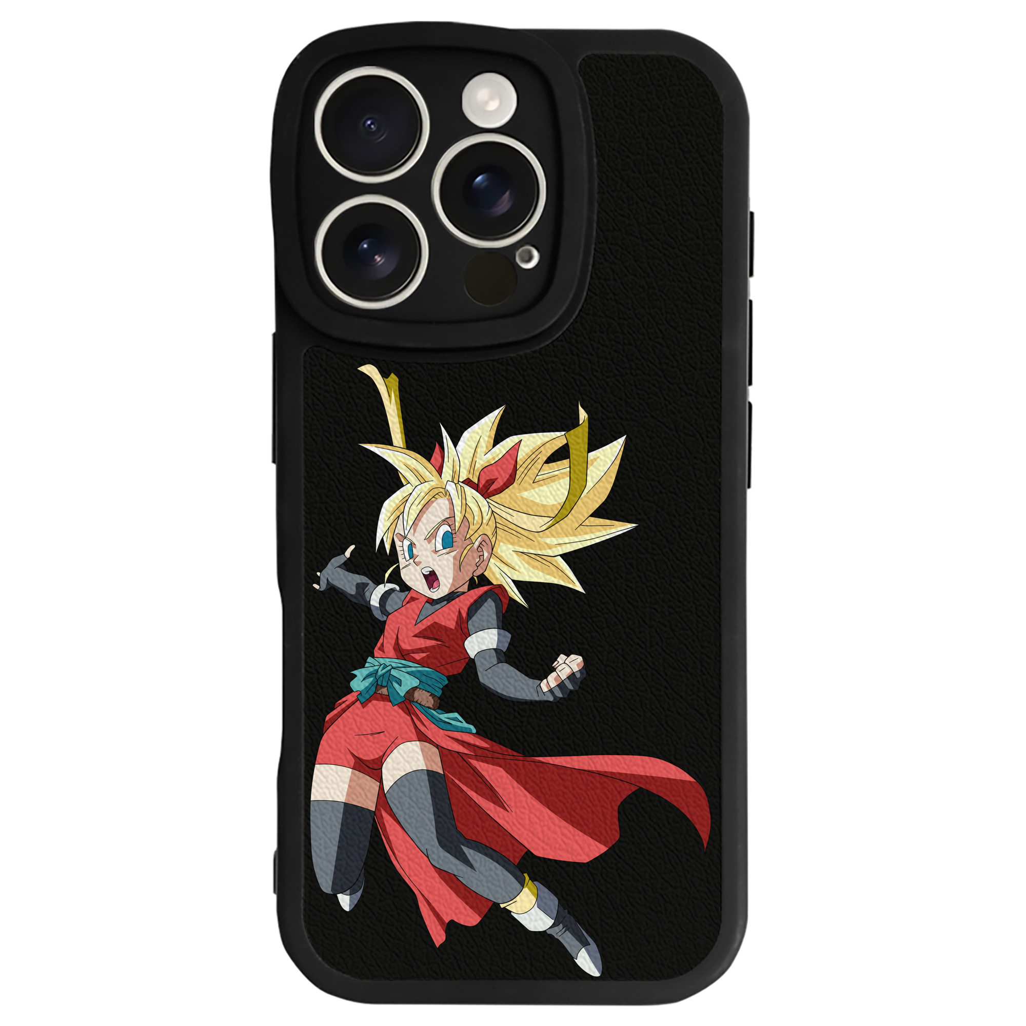 （画像用） ドラゴンボール カリフラ DRAGON BALL Caulifla 【iPhone 16シリーズ対応】シリコンスマホケース（レザー調） 材質：シリコン